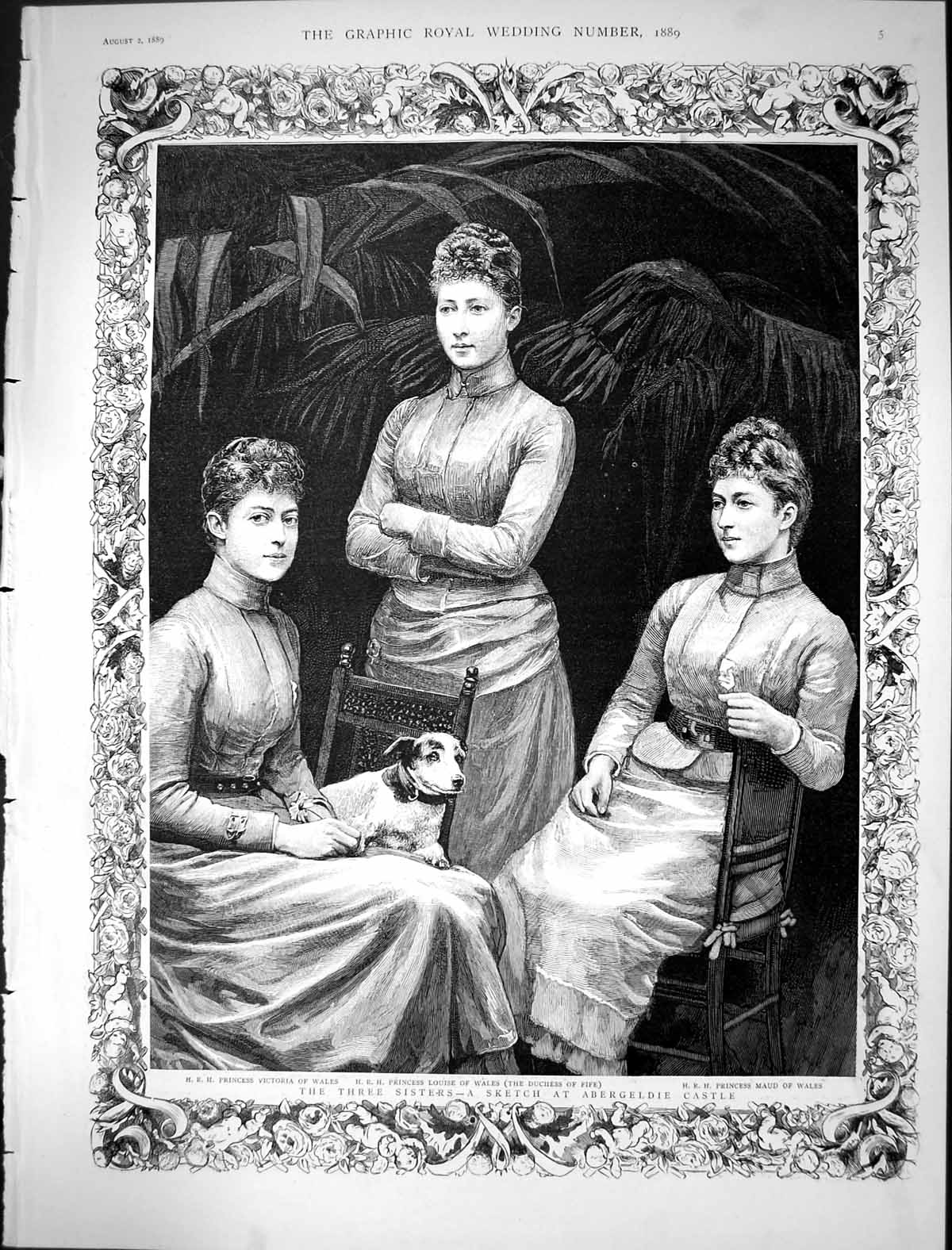 Old 1889 Princess Victoria Wales Louise Maud Abergeldie Castle Royal Victorian