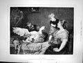 Antique Print 1882 In Doubt Mother Young Boy Man Goose Dinner Table Zimmerm