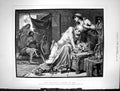 Original Old Antique Print 1882 Messenger Coming Job Melton Fisher Victorian