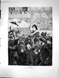 Old Antique Print 1872 Portrait Queen Victoria Transport Coach Fine Art 19th