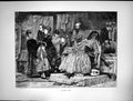 Original Old Antique Print 1870 Used Up Art Paintings Woman Sleeping Chair 19th