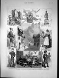 Old 1883 Tyrol Bavaria Castle Fragenstein Tower Innsbruck Mittenwald Victorian