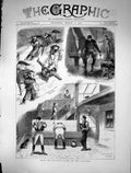 Old Antique Print 1878 Advance Guard Russians War Correspondents Horses 19th