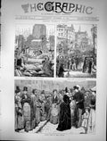 Antique Print 1873 Honey Fair Aber Conway Onion Birmingham Goose Nottingham