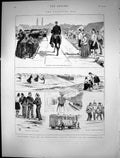 Old 1873 Volunteers 79Th Highlanders Leaving England Ashantee War Pri Victorian
