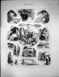 Antique Print 1874 Sketch Officer Gibraltar Passenger Ship Horses Transport