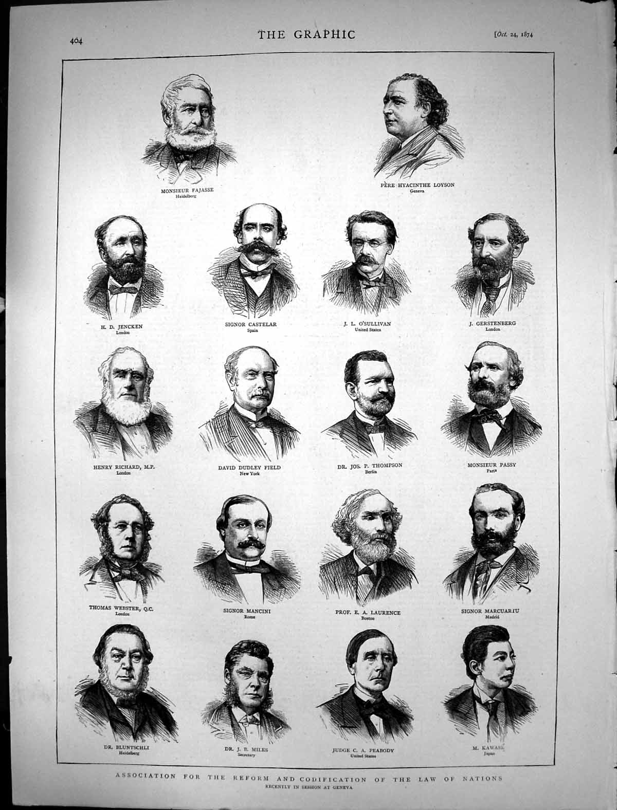 Old 1874 Reform Law Nations Castelar Fajasse Loyson Passy Peabody Web Victorian
