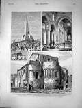 Old 1882 Sicilian Vespers Palermo Monument Mount Gibilrossa Garibaldi Victorian