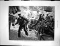 Antique Old Print 1889 Conqueror Ship Heavy Sea Ward Room Galley Navy Sailors