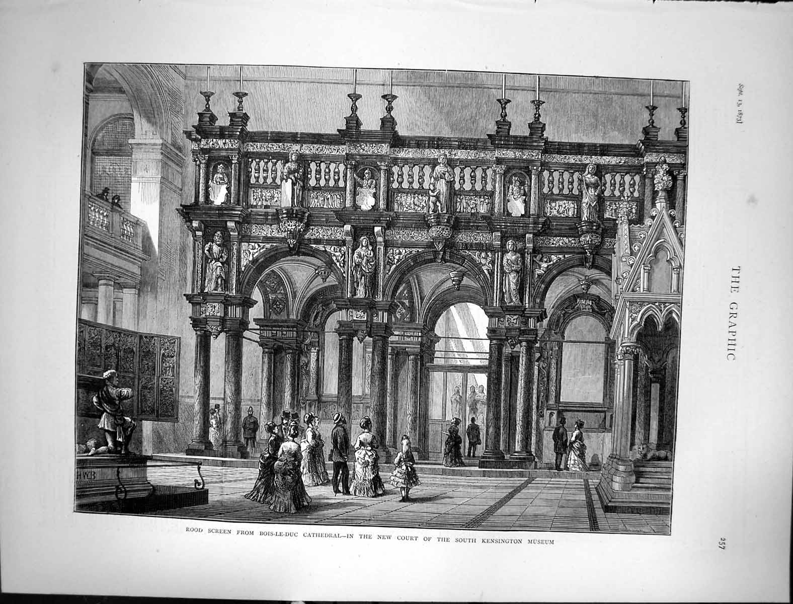 Old 1873 Rood Screen Bois-Le-Duc Cathedral Court South Kensington Mus Victorian