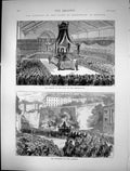 Old 1873 Funeral Duke Brunswick Geneva Service Hall Reformation Proce Victorian