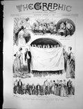 Old Antique Print 1889 Dance Cotillon West Indian Hop Men Ladies Romance 19th