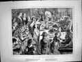 Old Antique Print Childrens Party After Supper Dog Table Party Hats 1873 19th