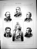 Antique Old Print Michael Balfe Composer Lord George Manners John Rennie1874