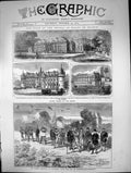 Antique Old Print Prince Wales Visit France Shooting Esclimont Chantilly 1874