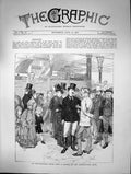 Original Old Antique Print Metropolitan Horse Show Crowd Agricultural Hall 1870