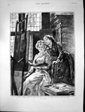 Antique Old Print Painters Studios Mrs Alma-Tadema Miss Anna Alma-Tadema 1888