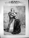 Antique Old Print Mr Irving Miss Isabel Bateman Richelieu Lyceum Theatre 1873