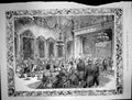 Antique Old Print Wedding Breakfast State Dining Room Buckingham Palace 1889