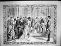 Old Antique Print Guests Assembling Before Wedding Buckingham Palace 1889 19th