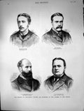 Old Antique Print Opening Parliament Movers Seconders Address Throne 1882 19th