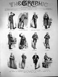 Old Antique Print Opening Parliament Portrait Sketches House Commons 1882 19th