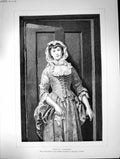 Antique Old Print Dolly Varden Edgar Hanley Royal Academy Young Woman 1883 19th
