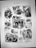 Original Old Antique Print Water Cure Jottings Hydropathic Establishment 1874