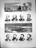 Antique Print Theft Earl Crawfords Body Dunecht Loss Vessel Jeannette 1882 19th
