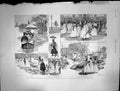 Antique Old Print Anglo French Question West Africa Sierra Leone Market 1890