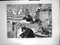 Original Old Antique Print Rome Shaving Dogs Steps Trinita De Monti 1872 19th