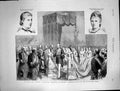 Old Print Double Royal Marriage Berlin Princess Charlotte Elizabeth 1878 19th
