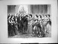 Antique Old Print Evening Party Prussia House Gentleman Kiss Ladys Hand 1872