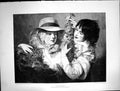 Original Old Antique Print Children William Peter Girl Boy Hing Grapes C 1878