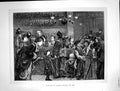 Antique Old Print Sketches London Before Bar Men Tophats Dog Children C1880