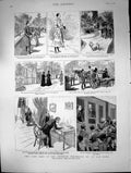 Antique Old Print Last Days Emperor Frederick 111 San Remo New Emperor 1888