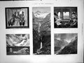 Old Antique Print Trip Pyrenees Cascade Gouffre D'Enfer Lac De Gaube 1872 19th