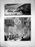 Old 1872 Emperors Berlin Torchlight Tattoo Banquet White Hall Palace Victorian