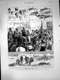 Old Print 1878 War Russian Advance General Gourko Plain Sofia Gorny Bugar 19th