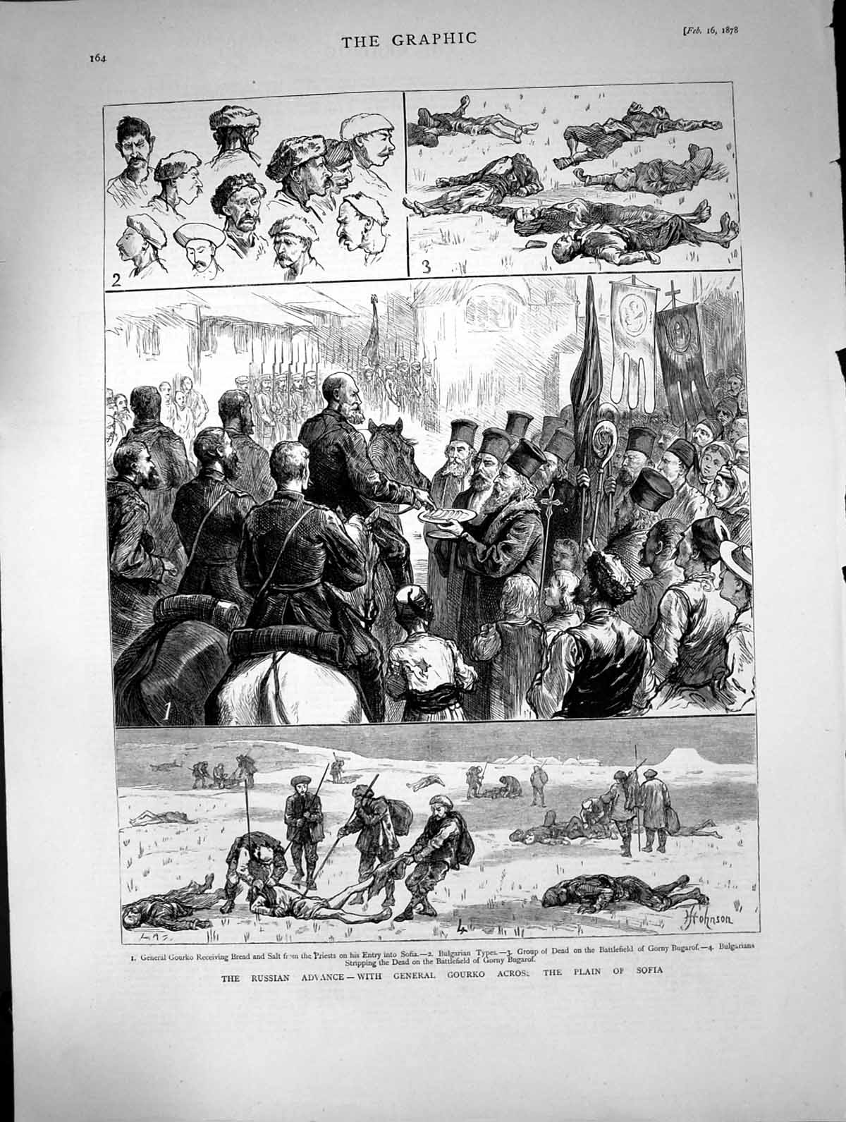 Old Print 1878 War Russian Advance General Gourko Plain Sofia Gorny Bugar 19th