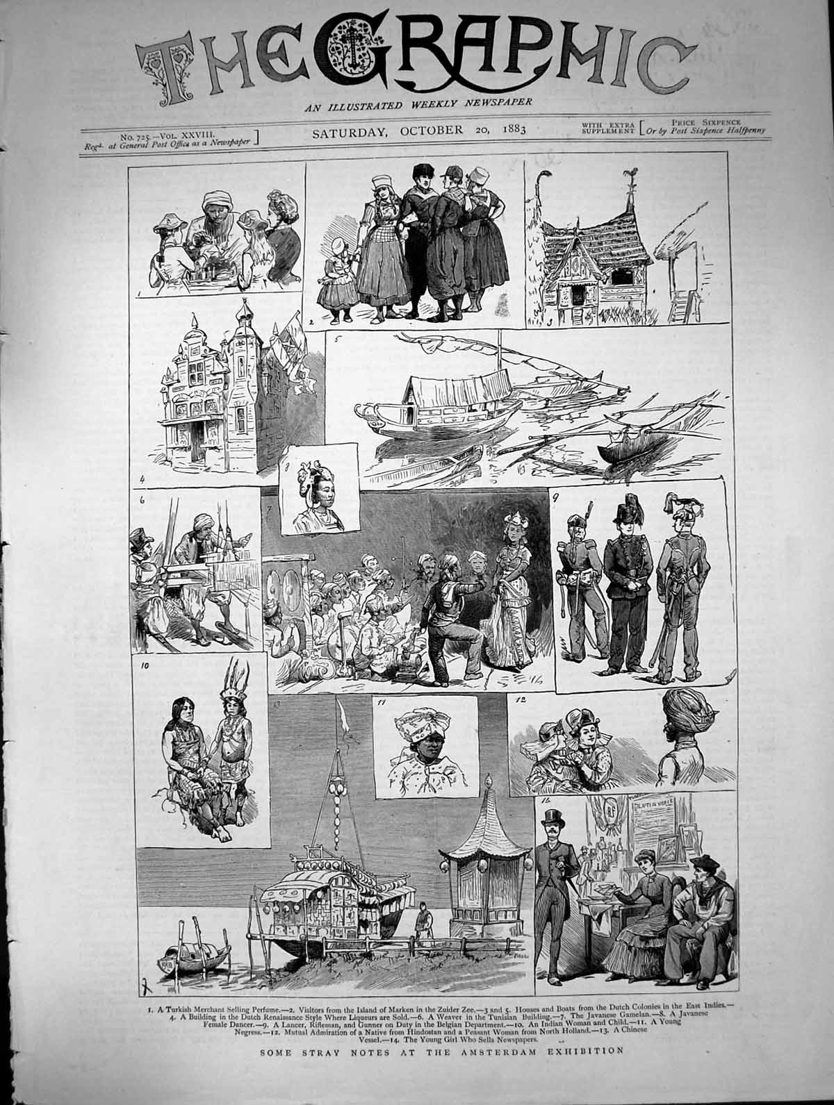 Old Amsterdam Exhibition 1883 Turkish Perfume Holland Peasant Zuider Victorian