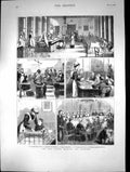 Antique Print 1878 East London Hospital Children Princess Mary Ward Nurses 19th