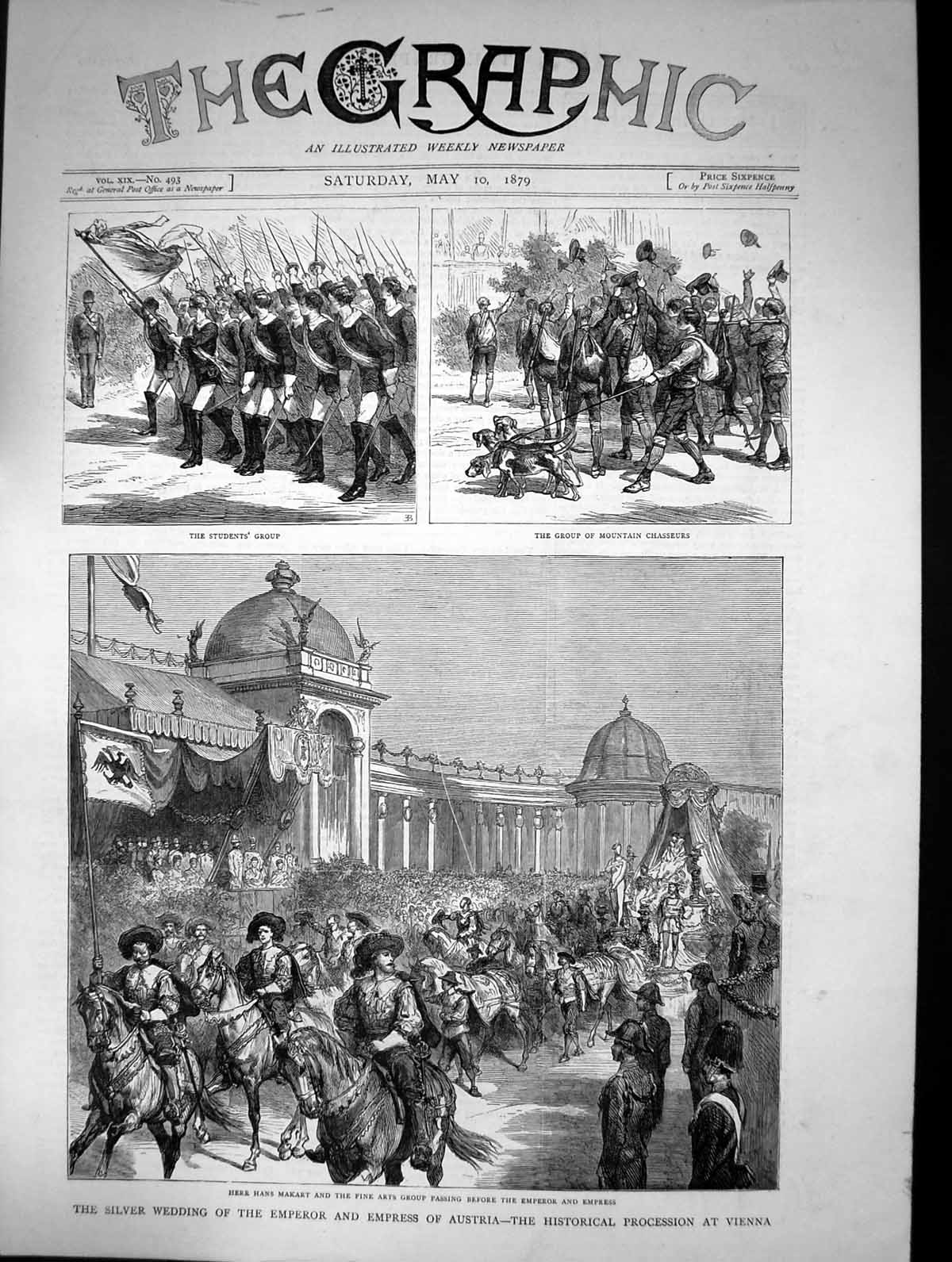 Old 1879 Silver Wedding Emperor Empress Austria Procession Vienna Her Victorian