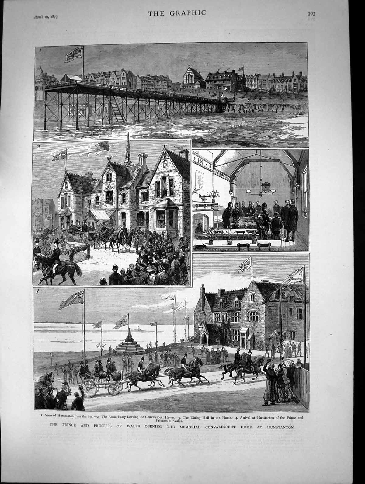 Old 1879 Prince Princess Wales Memorial Convalescent Home Hunstanton Victorian