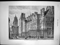 Original Old Antique Print 1879 Exterior Law Courts London Architecture 19th