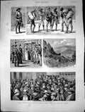 Antique Print 1890 Transvaal GFields Johannesburg Woodbush Village Zoutspan