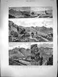 Old 1881 War Basutoland Drakensberg Quathlamba Pandella'S Pass Koksta Victorian