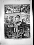 Old 1880 Gipsy Van Children St. Clement'S School Notting Hill Wormwoo Victorian