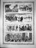 Antique Print 1882 Royal Wedding Prince LeopArolsen Church Princess Helen I