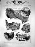 Old 1882 Opening St. Gothard Railway Tunnel Pass Stalvedro Gorge Lago Victorian